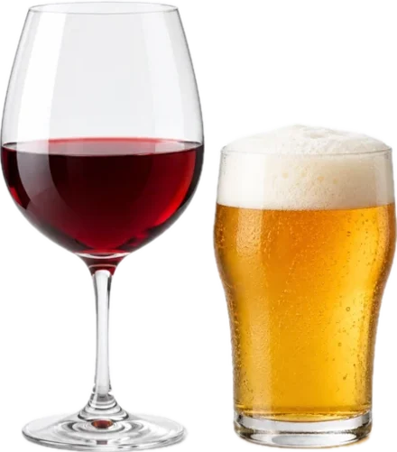 Vino y cerveza